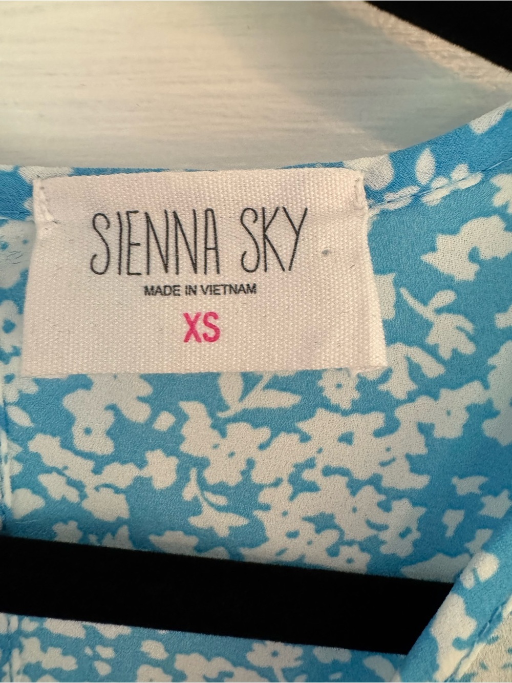 Sienna Sky Blue Floral Faux Wrap Midi Dress XS - Picture 2 of 9